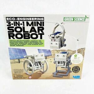 Eco-Engineering 3-in-1 Mini Solar Compact Multifunctional Robot Green Science